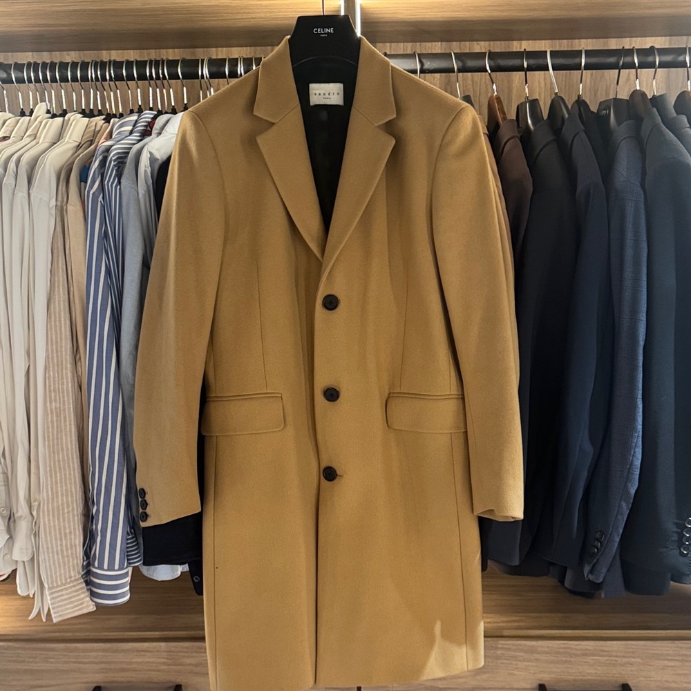 Sandro men’s medium Camel Coat